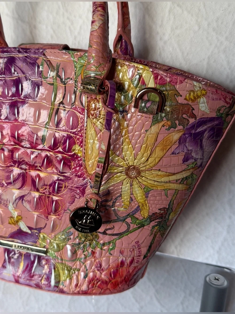 Gorgeous Brahmin Jenny perennial Shoulder Bag NWT flowers Botanical FLoral FIRM